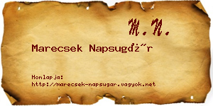 Marecsek Napsugár névjegykártya